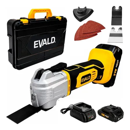Multiferramenta Oscilante Com Bateria 21v 2ah E 6 Acessórios Evald 127/220v