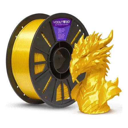 Filamento Pla Dourado Gold V-silk 1kg Voolt3d Dourado