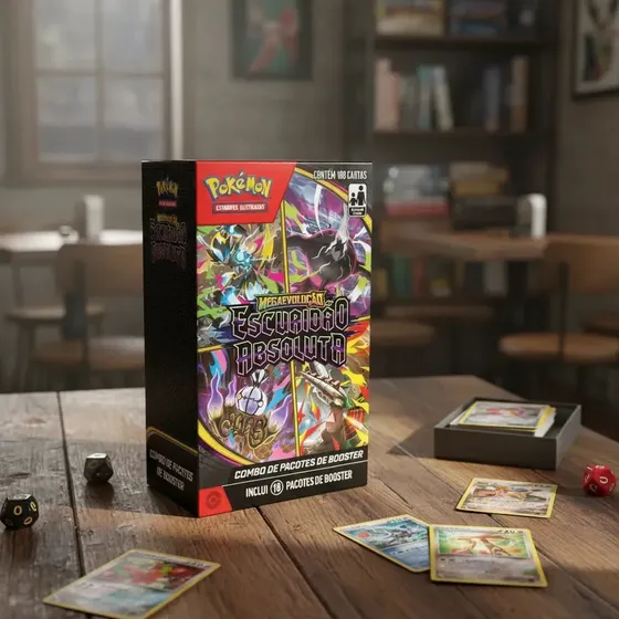 Combo de Booster Pokémon ME05 Escuridão Absoluta - 108 Cartas