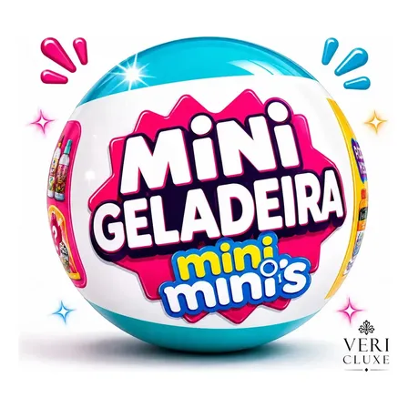 Bola Surpresa Mini Brands Esfera Cápsula Colecionável Miniatura Enche A Geladeira Veri Cluxe