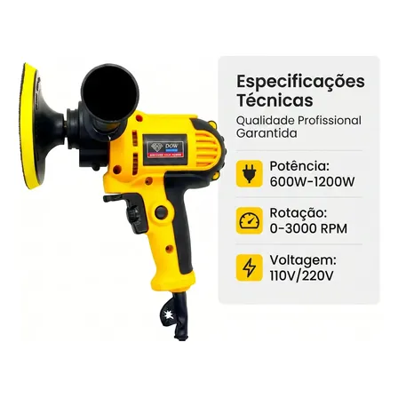 Politriz Lixadeira Multifunções Automotivo Politriz 3 Em 1 Amarelo 220v