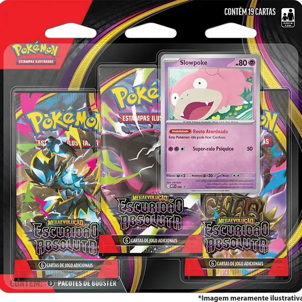 BLISTER TRIPLO POKÉMON ME05 ESCURIDÃO ABSOLUTA — SLOWPOKE