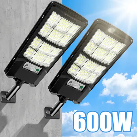 Kit 2 600w Luminaria Poste Solar Led Solar Luminaria Externa Com Sensor