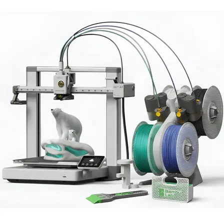 Impressora 3d Fdm Bambu Lab A1 Ams Lite (combo) + Kit Manutenção Basica 127/220v Prateado