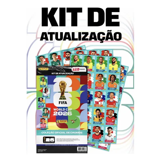 120 figurinhas Kit De Atualização Fifa World Cup 2026 Panini