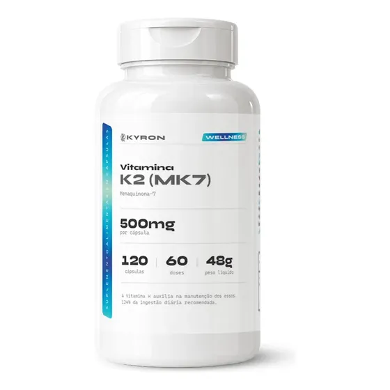 Suplemento Vitamínico K2 Mk7 500mg 120 Capsulas Kyron Sem Sabor