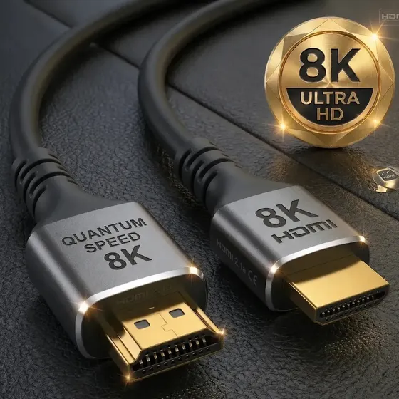Cabo Hdmi 2.1 8k Gold Ultra Hd Compatível Com Ps5 Xbox Series X/s 3 Metros Ezsias Armarinhos