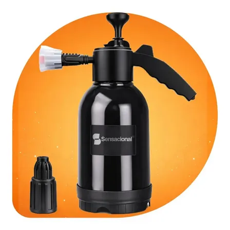 Snow Foam Pulverizador Manual Borrifador Espuma 2 Litros Alta Pressao Profissional Com 2 Bicos Automotivo Lavagem Carro Moto Limpeza Detalhamento Jardim Uso Geral Sensacional Sortido