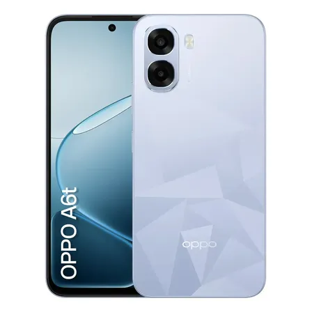 Smartphone OPPO A6t 128GB 12GB RAM (4GB + 8GB RAM Virtual) Bateria Gigante 6500 mAh Câmera AI Azul Cristal