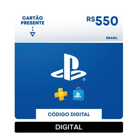 Sony Playstation Store Gift Card R$ 550 (digital)