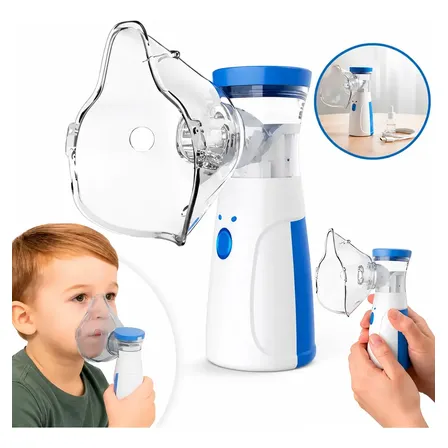 Inalador Nebulizador Portatil Aparelho Inalação Silencioso Branco 127/220v
