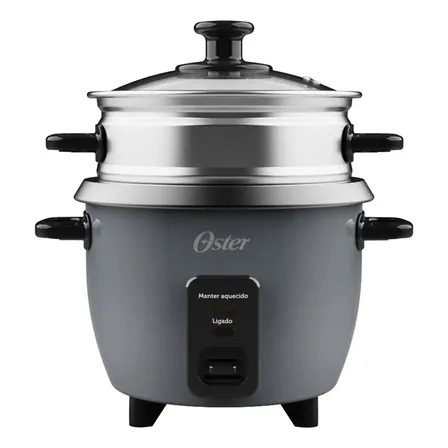 Panela Elétrica De Arroz 0,6l Oster Grafite Oster Cinza 220v