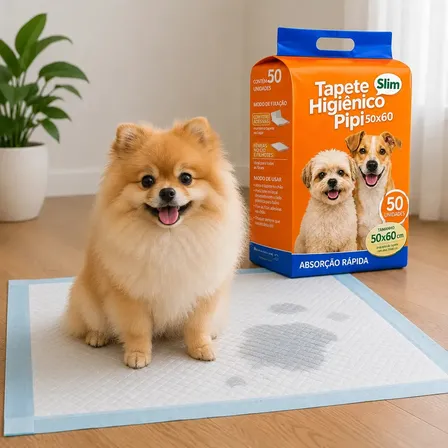 Tapete Higiênico Para Cães Gatos Pets Manta Absorvente 50 Unidades 50x60Cm Branco Fralda Pet Cachorro Camadas De Proteção Bloqueador De Odor Linha Premium Com Camadas De Proteção