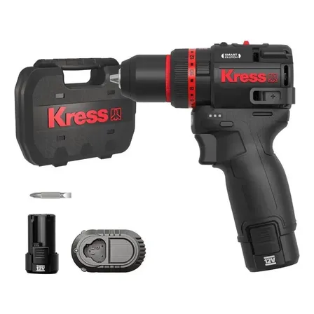 Furadeira De Impacto Brushless 10mm Kress 12v Kh363 Preto 127/220v