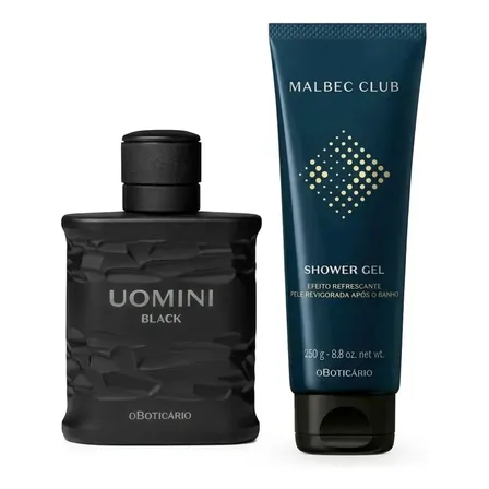 Uomini Black Colônia 100ml + Shower Ca