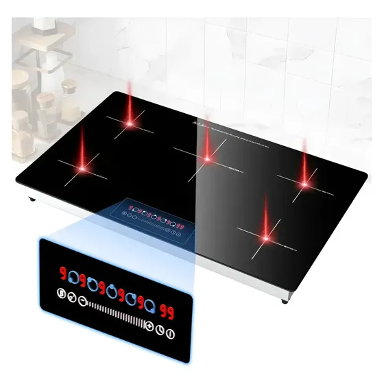 fogao eletrico cooktop 5 bocas De Indução Zona Flexível Queimadores com Trava de Segurança