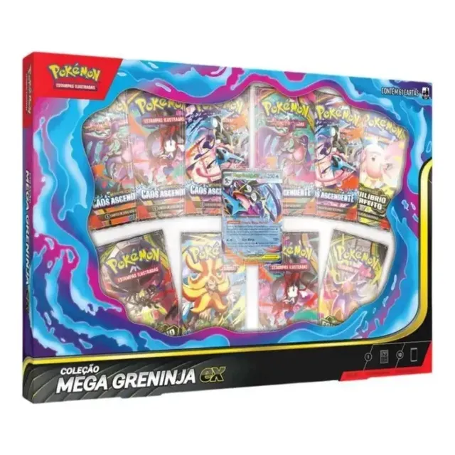 Pokémon TCG Box Mega Greninja ex Coleção Original Copag Portugues