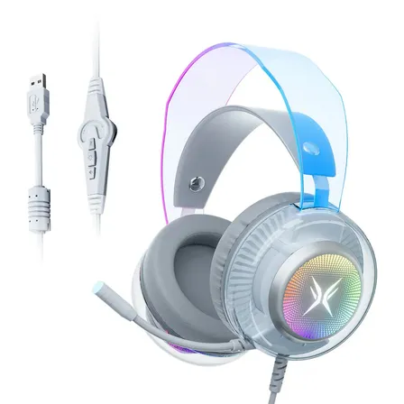 Fone De Ouvido Headset Gamer 7.1 Rgb G5 Cor Prateado Para PS3/PS4/PS5/PC Com microfone heatset gamer fone ouvido computador