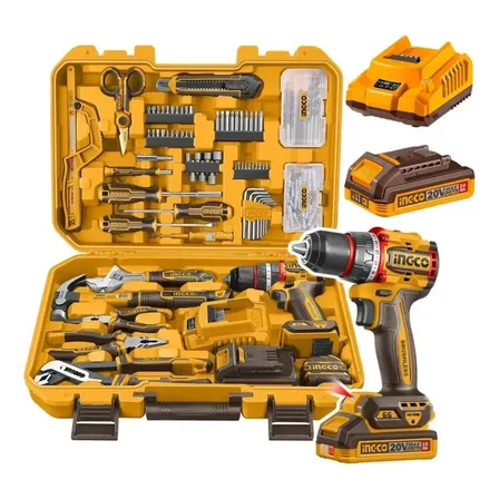 Kit Parafusadeira Impacto 20v + 166 Ferramentas Hkthp41662-9 Ingco