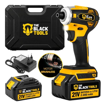 The Black Tools Tbnt07 Bateria Recarregável - Amarelo E Preto 60 Hz 127/220v