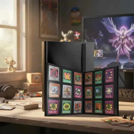Fichário Álbum Para Cartas Pokémon - 360 Cartas Pasta Otug, Pasta Para Cartas Tgc, Mtg, Presente Criativo Para Menino E... Preto