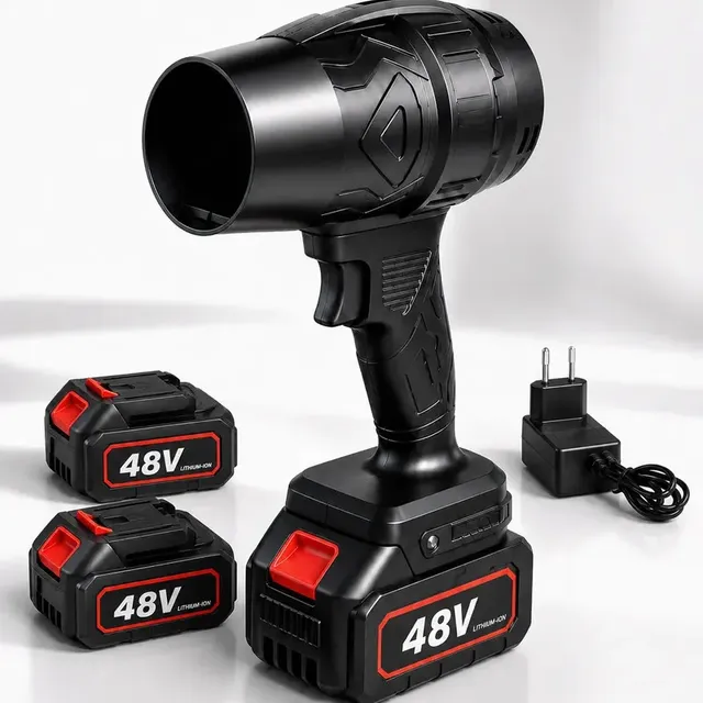 Soprador de Ar Turbo Portátil Sem Fio 48V com 2 Baterias para Limpeza e Secagem