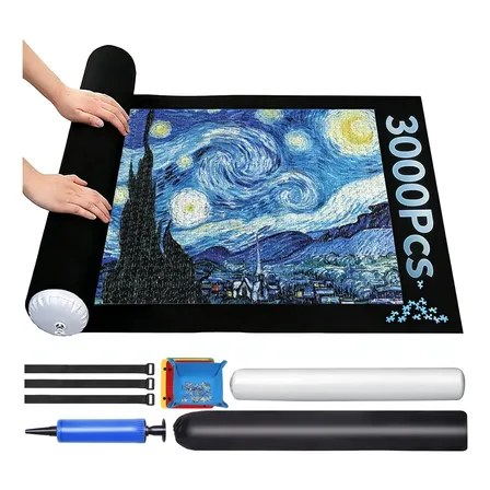 Porta Puzzle Tapete Enrolável Suporte 500-3000 Peças Quebra-cabeça