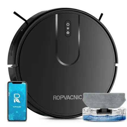 Aspirador Robô Ropvacnic S1 Com Wi-Fi, Varre e Passa Pano Para Casa Inteligente