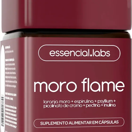 MORO FLAME - Fórmula Avançada com Spirulina + Picolinato De Cromo + Psyllium + Inulina + Pectina Cítrica + Morosil - 30 Doses