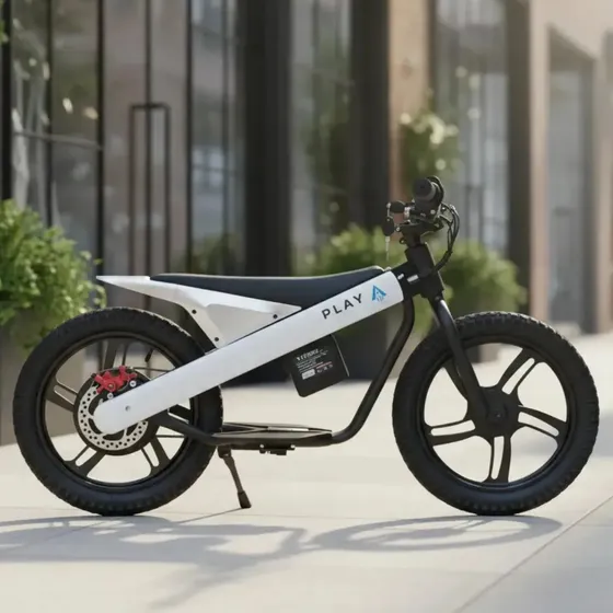 Bicicleta Elétrica Infantojuvenil Com Bateria De Lítio 300w Branco Único