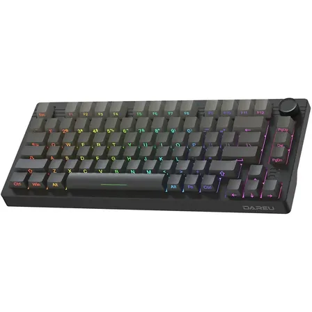 Teclado Mecanico Gamer Sem Fio Wireless Tri Mode Bluetooth 2.4g Hot Swap Switch Dream Rgb Dareu Ek F75 Pro Cloudy Aqua Inglês Us