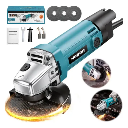 Esmerilhadeira Angular MOHOR 4 em 1 de 1100W, para Cortar, Lixar e Polir