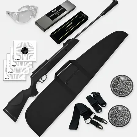 Carabina De Pressão Artemis Nitro Black Hawk 5.5 Mm Com Gás Ram 70 Kg E Kit Completo Preto