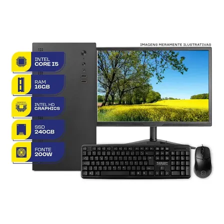 Pc Home Completo Mcl, Intel I5 4ª, 16gb De Ram, Ssd 240gb 240 Gb 16 Gb Intel Hd Graphics