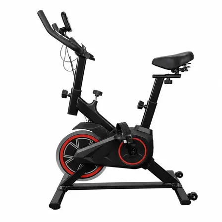 Bicicleta Ergométrica Spinning Com Volante e Display LCD Guidão Ajustáve