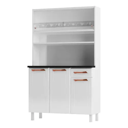 Cozinha Compacta 5 Portas 1 Gaveta Manu Telasul Branco