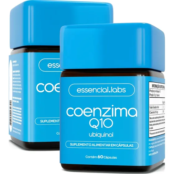 02 POTES da COENZIMA Q10 UBIQUINOL - 60 Doses - Fórmula Concentrada e com Máxima Pureza
