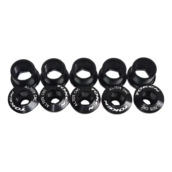 Parafuso Token Fixação De Coroa Em Pedivela 5 Peças Preto
