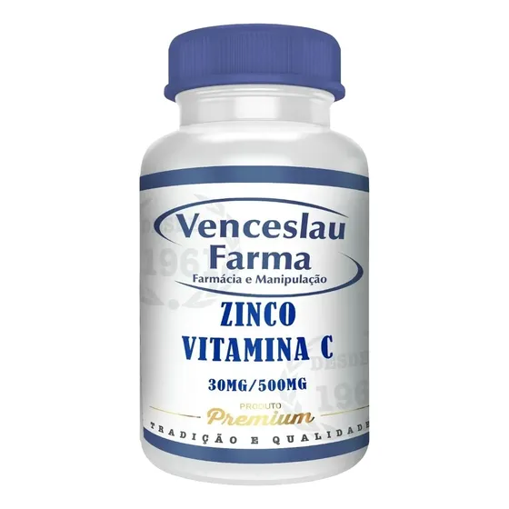 Zinco Quelato E Vitamina C (30mg/500mg) Com 120 Doses