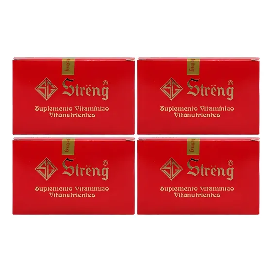 Streng Suplemento Vitaminico 16 Frascos 5ml Kit 4 Unidades