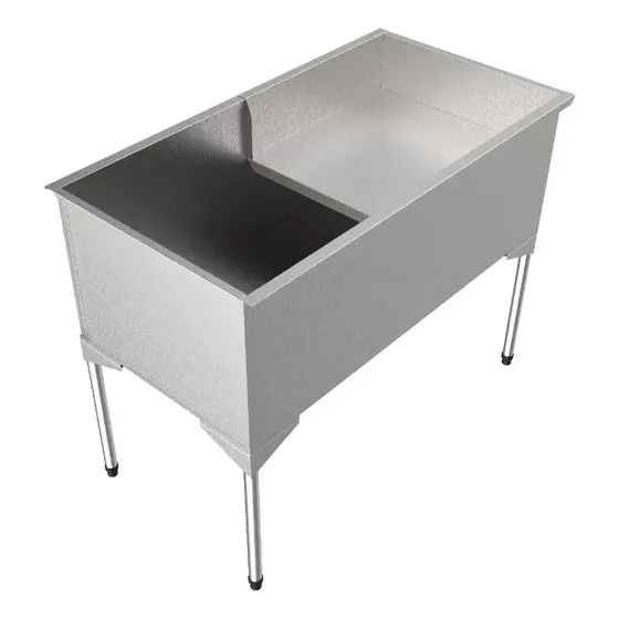 Banheira Profissional Inox Com Suporte P/ Banho E Tosa,