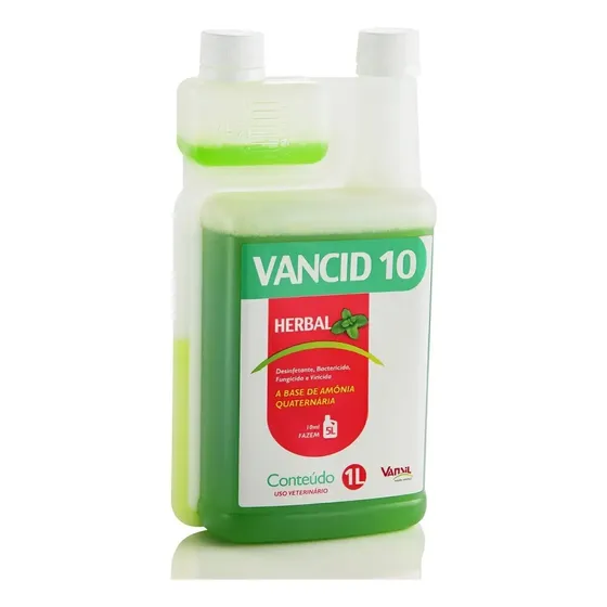 Desinfetante Vancid 10 Herbal Vansil 1l Amonia Quaternaria