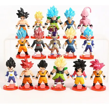 Dragon Ball Z Kit 16 Miniaturas Dragonball Boneco Goku Broly