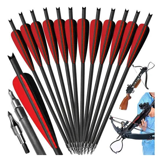12 Setas Carbono A31 Para Balestras Hunter 150-175 Lbs