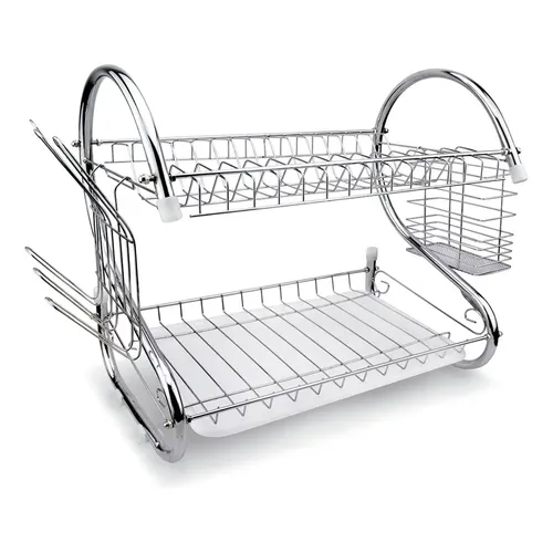 Escorredor De Louça Pratos Talheres Inox Cozinha Duplo