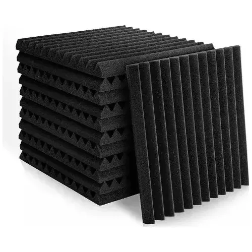 Espuma Acústica Kit 10 Placas 50x50 Cm Flat 20mm Anti Chamas