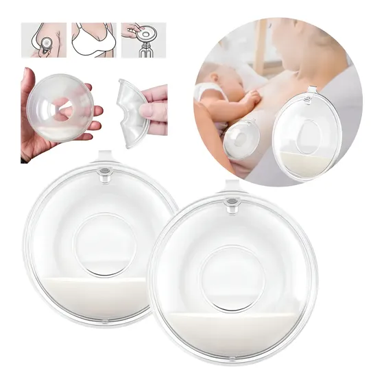 Kit 2 Coletores De Leite Materno Concha De Amamentação