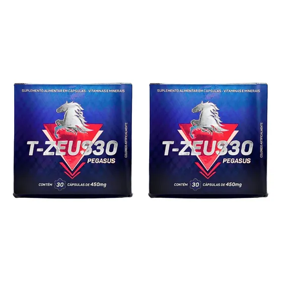 Kit Com 2 Caixas T-zeus 30 Pegasus - Suplemento Masculino