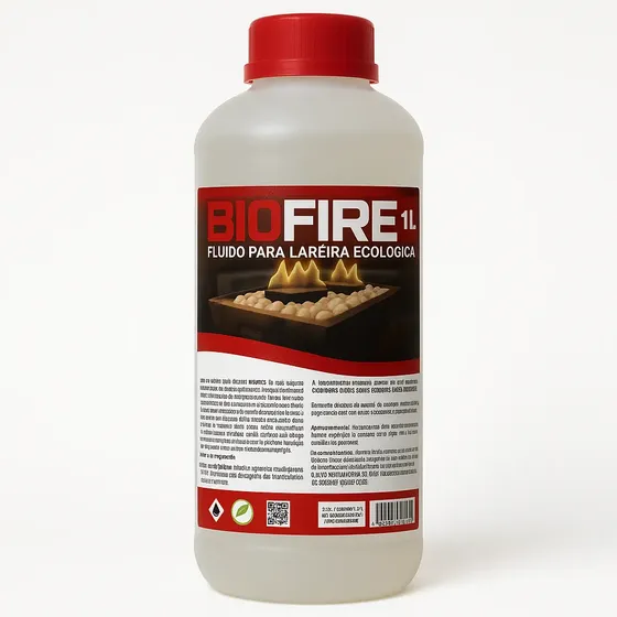 Fluído Líquido Pra Lareira Ecológica Garrafa 1 Litro