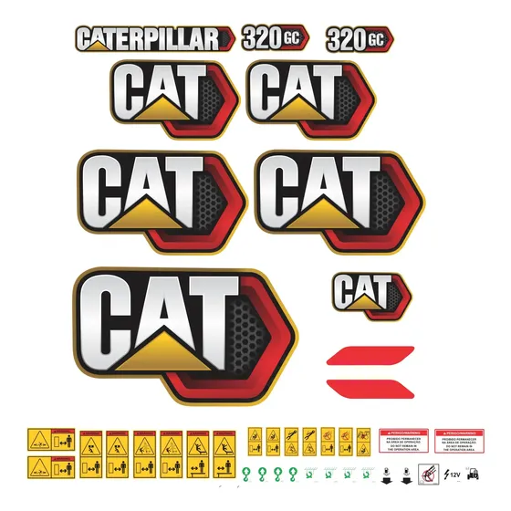 Kit De Adesivo Para Caterpillar 320gc Novo